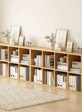 书置物架落地置用物柜家柜子储物书柜客厅组架合格子柜实木ZXY柜