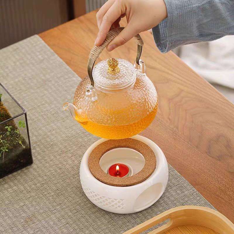 玻璃水果茶套装花茶壶陶瓷茶具蜡烛加热温茶炉下午茶保温围炉煮茶