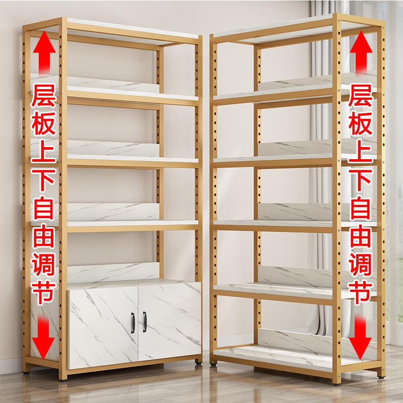 货架展示架产品摆件置物架商用超市陈列架带柜门货柜化妆品展示柜