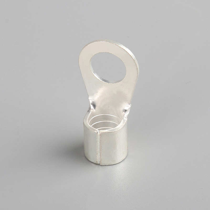 紫铜OT圆形铜鼻子 O环形裸铜端子镀银 家用电器接线鼻子 圆型线耳