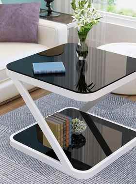 小45562茶化简约现代钢玻璃客厅你茶迷几创几意沙发角几卧室电话