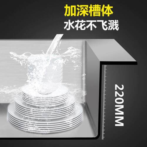 不锈钢手工水槽双槽厨房两联双星洗菜盆4MM加厚二连304洗碗水池