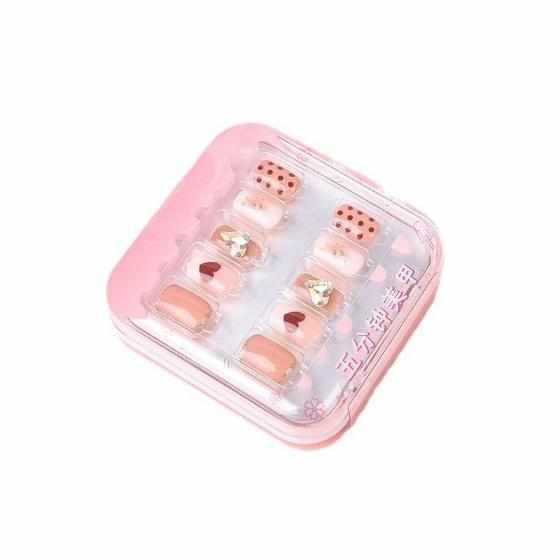 30枚入盒装美甲贴穿戴甲2024年新款方形甲片美甲成品高级感贴片