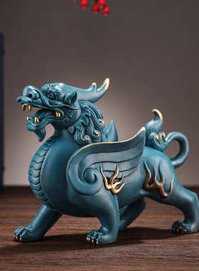 厂家直销黄铜摆件《天禄貔貅》铜工艺品家居饰品新年书房玄关摆件