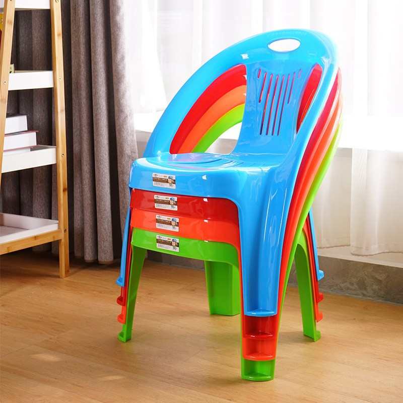 加厚塑料椅子凳子背靠幼儿园扶手椅儿童大座椅小孩吃饭凳子塑胶椅