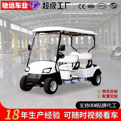 高尔夫球车外贸出口4座景区民宿旅游度假电动观光摆渡车golfcart