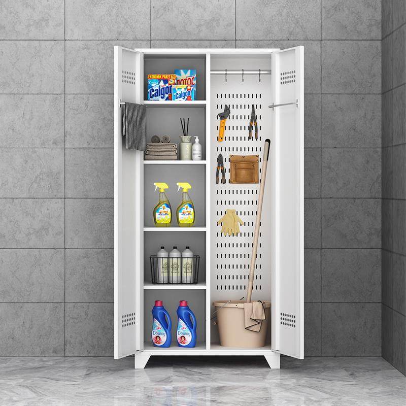 钢制清洁柜保洁阳台卫生家用杂物拖把储物柜家政工具柜洞洞板