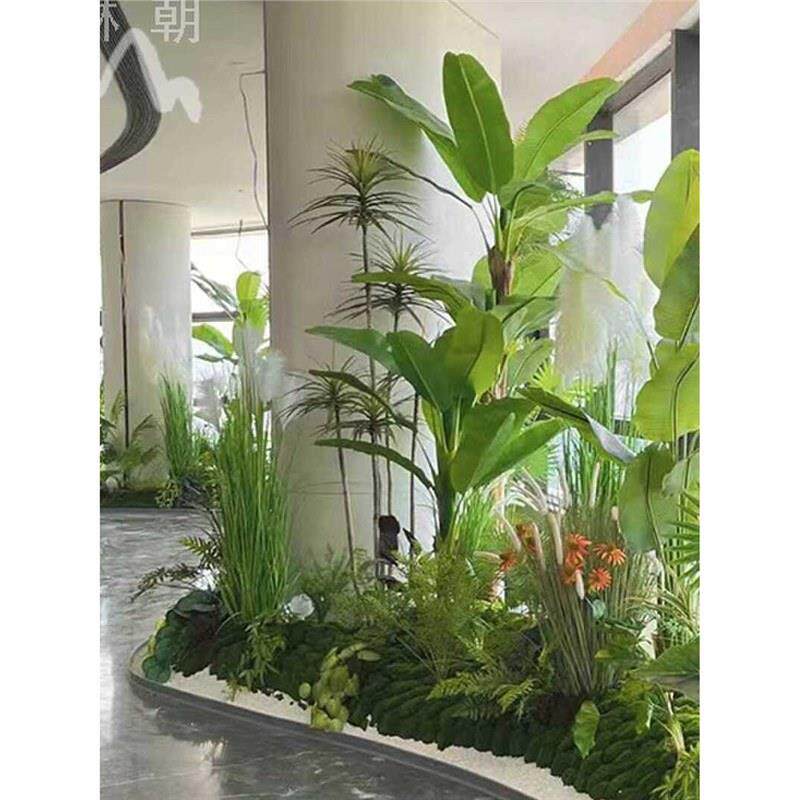 仿真绿植造景植物装饰室内外墙角楼梯下橱窗商场家居酒店过道景观