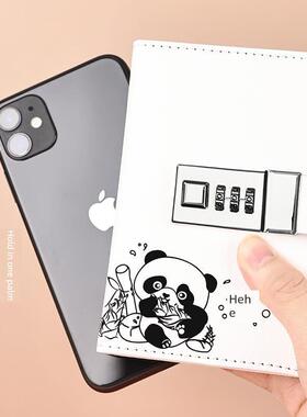 可爱的少女心密码书带锁日记礼物A7女孩便携式小精致笔记本小学生