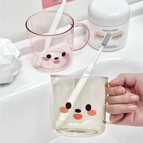 Transparent Cartoon Toothbrush Cup for Home Use, High-End Wa