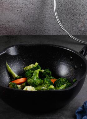 直供直销2锅粘0cm不黑曜石大嘴EMJ-FBJC巴炒深煎锅优质货源