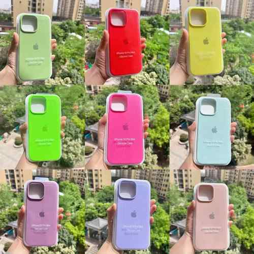 纯色手机保护壳iPhone16promax适用于 于苹 果15Plus大孔12男女网红11防摔13Pro女款14液态矽胶全包保护套