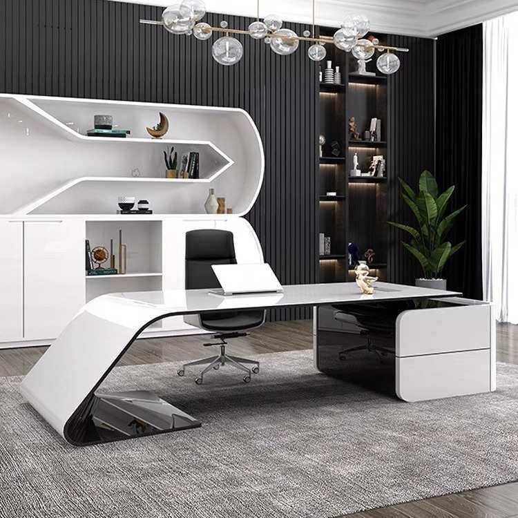 烤漆办公桌老板桌简约现代时尚总裁经理桌单人主管桌椅组合大班台,商业/办公家具,大班台/主管桌,淘宝优惠券,粉丝福利购,淘宝优惠卷