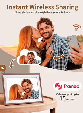 Frameo 10.1 Inch Digital Picture Frame，WiFi Electronic Fram