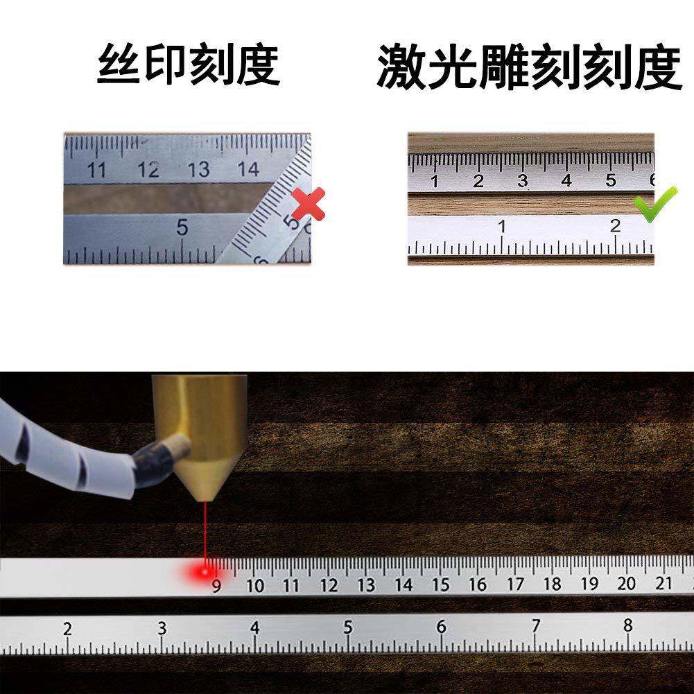 不锈钢四折尺激光雕刻刻度多功能活动折叠尺多角度尺子4折四边尺