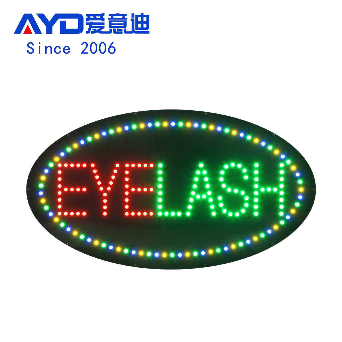 热销眼睫毛广告牌LED电子招牌亚克力灯箱 LED Eyelash SIGN