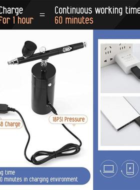 亚马逊ea上b热套y销自动停启充电式电黑色套装动小喷笔气泵装模型