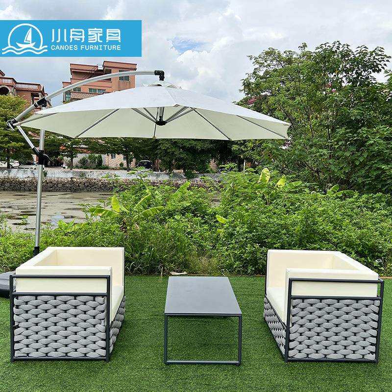 户外花园景区民宿外摆室外沙发庭院露台天台铝合金小茶几组合桌椅