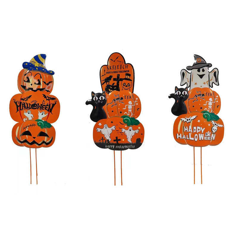 热销万圣节金属南瓜庭院桩草坪户外铁艺万圣节南瓜插牌,家居饰品,户外/庭院摆件,淘宝优惠券,粉丝福利购,淘宝优惠卷