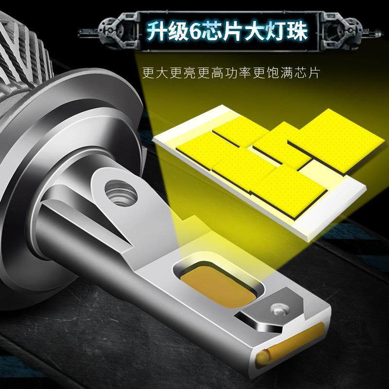 10W强光汽车LED大灯V80h1h1近1泡h7超亮h41远灯一体9005改装9012
