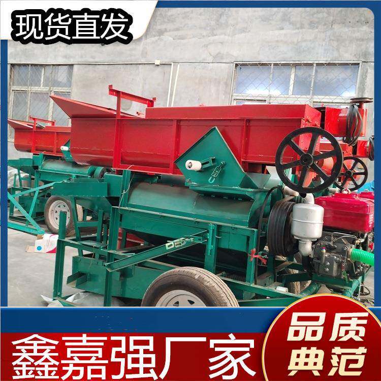 铲车上料玉米脱粒机大型柴油机带打苞谷机双筒甩锤式玉米打粒机