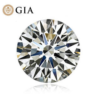 GIA证书1.0克拉I色VVS2净度3EX无荧光天然裸钻可定制结婚戒指吊坠