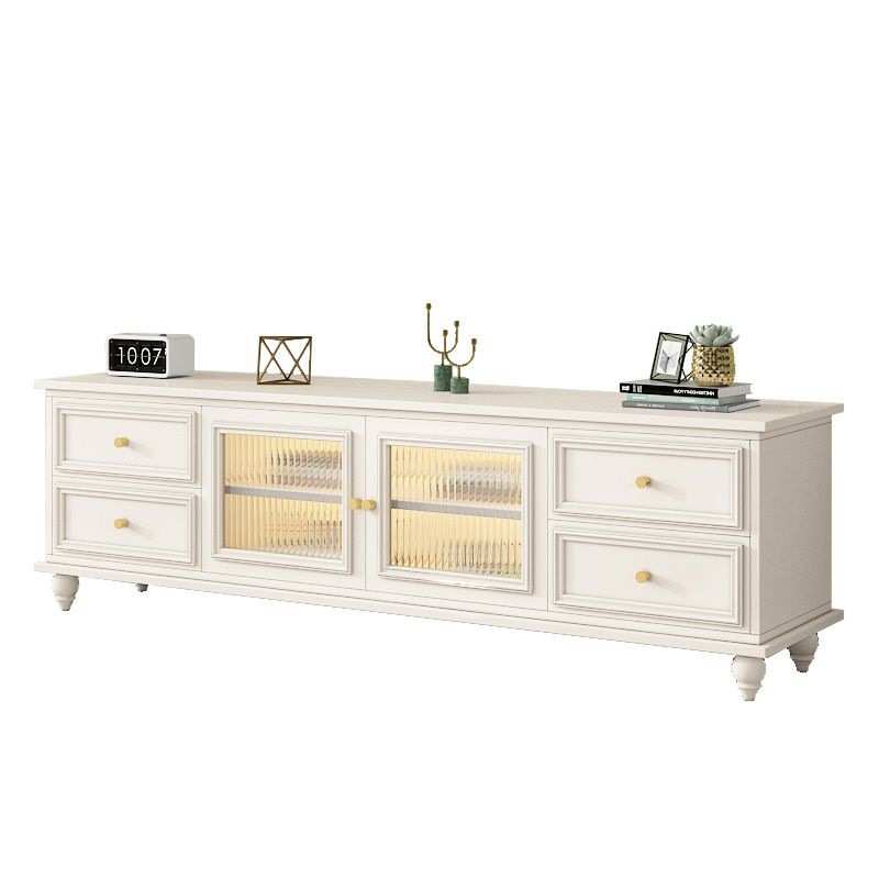 美式乡村实木电视柜小户型家用客厅简约现代茶几电视柜组合