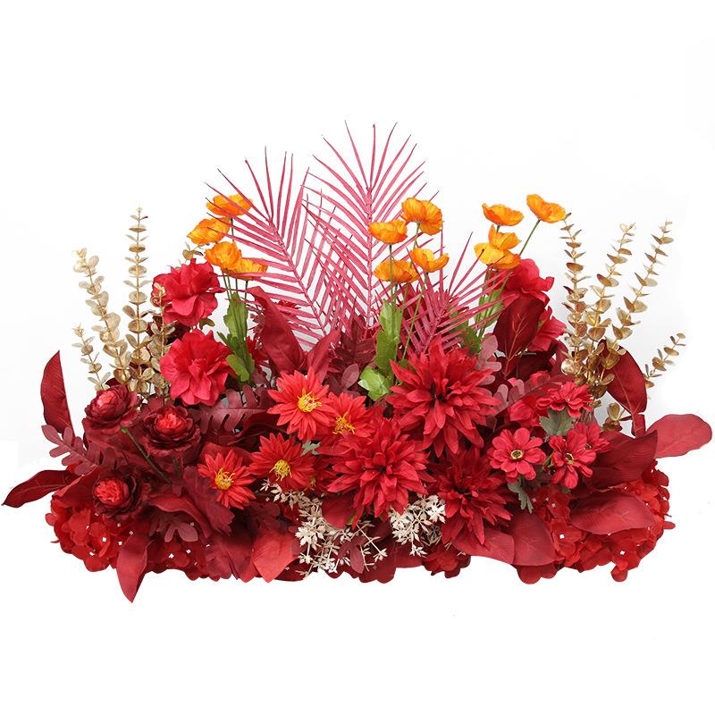 新款婚庆地排花t台装饰新款地排花路引花婚礼舞台背景装饰花仿真