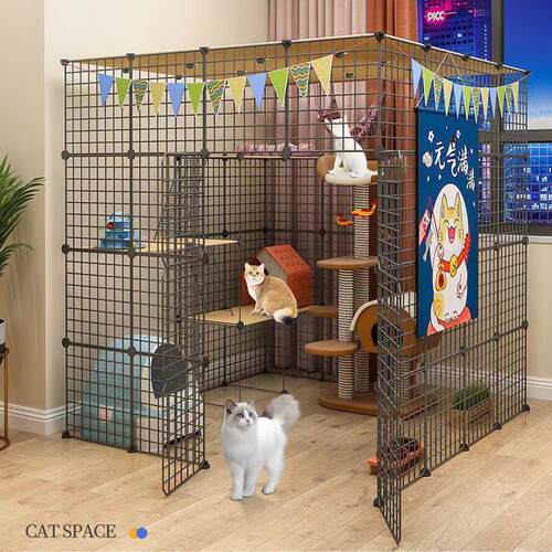 超大猫笼子别墅特价三层猫舍室内家用宠物猫咪猫屋窝超大空间折叠