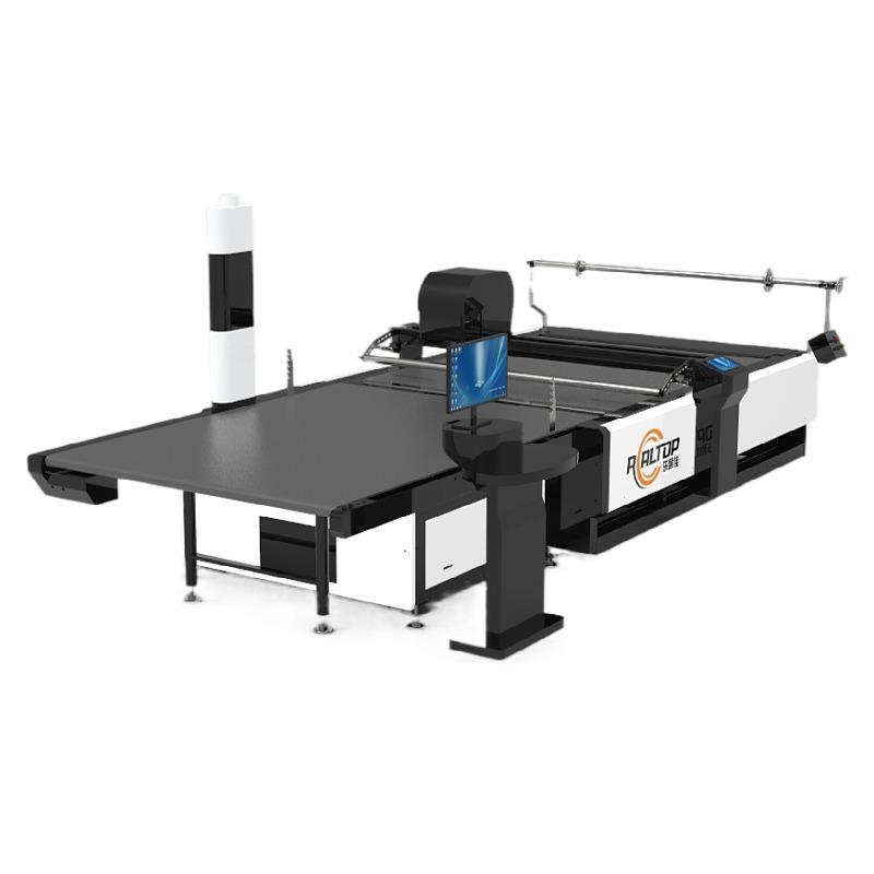 自动送料裁剪机PVC软玻璃振动刀切割机脚垫沙发布料套大多层裁床