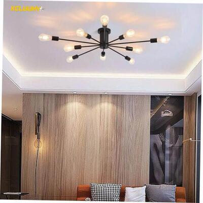 Semi Flush Mount Ceiling Lights Black Sputnik Ceiling Light