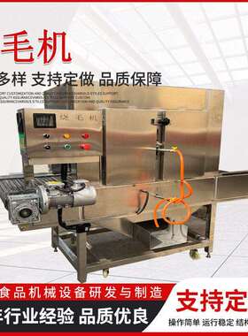 隧道式牛羊蹄烧毛机肉制品加工脱毛设备猪肘子燎毛机鸡翅烧毛机