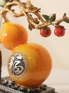 电视柜上的装饰品摆件高级感客厅高级感古风玄关柜入户门桌面葫芦