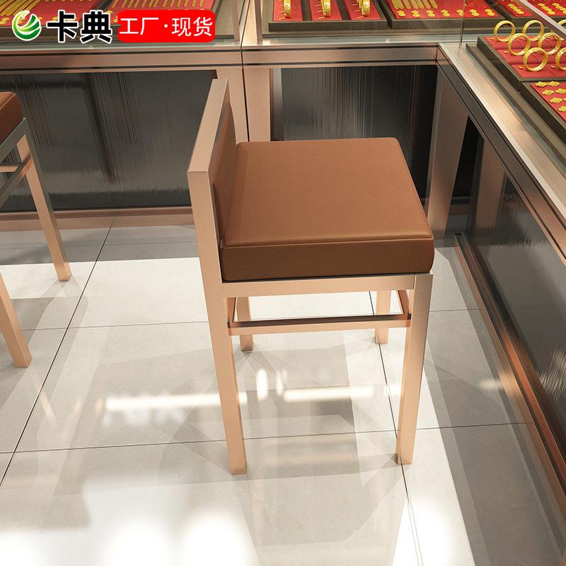 不锈钢金属吧台椅店铺银行接待椅高脚凳靠背酒吧收银台前柜台椅子