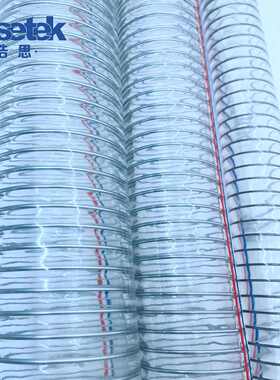 耐压dn200排污管钢丝大口耐磨加厚pvc透明径增强软管抽水钢丝软管