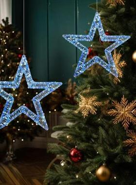 le饰d铜线户外圣诞装灯SSU公母灯串灯商场氛围灯布置发光圣诞树