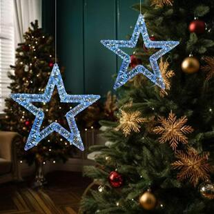 le饰d铜线户外圣诞装 灯SSU公母灯串灯商场氛围灯布置发光圣诞树