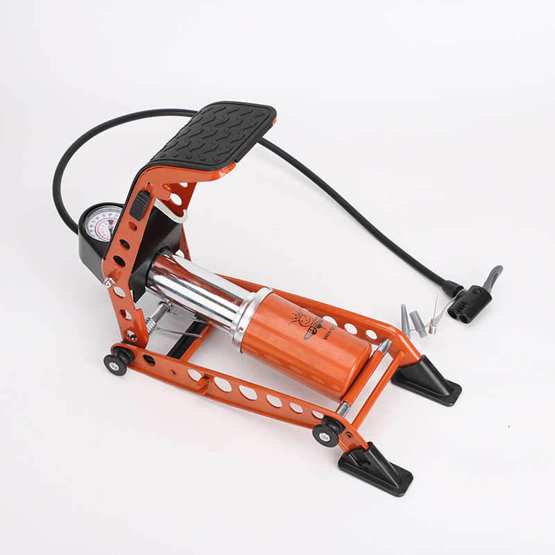 车载打气筒脚踏充气泵高压便携式脚踩打气筒各类车脚踩充气筒定制