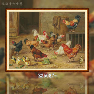 7象 十字绣画家埃德加亨特2024新款 无混绣 咕咕鸡 动 ZZ5087