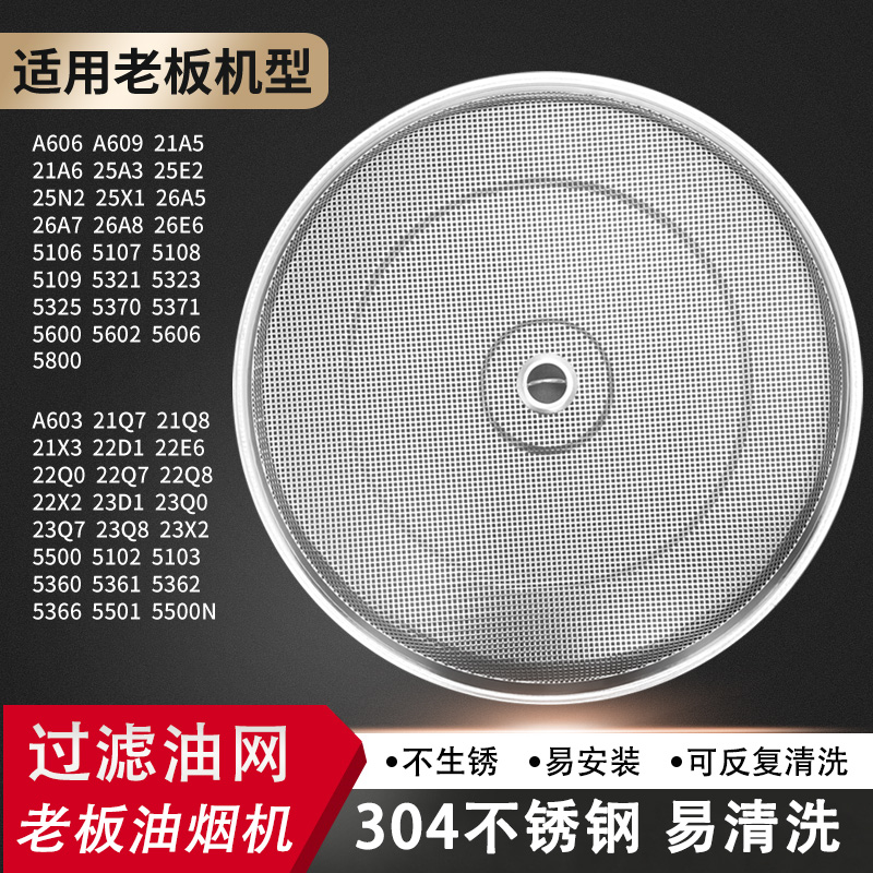 适用老板侧吸式抽油烟机过滤网油网圆形网罩配件5600/5108/5109