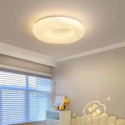 现代简约奶油灯环保曲奇灯 智能遥控客厅卧室吸顶灯ceiling light