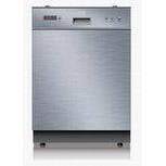 不锈钢外门半嵌入洗碗机带半载洗顶喷嘴600mm宽家用全自动洗碗机