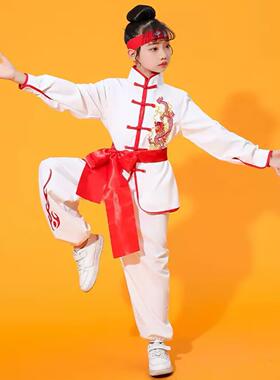 新款元团旦新款武术赛服儿童表演出体打练功服男女成人散比太极训