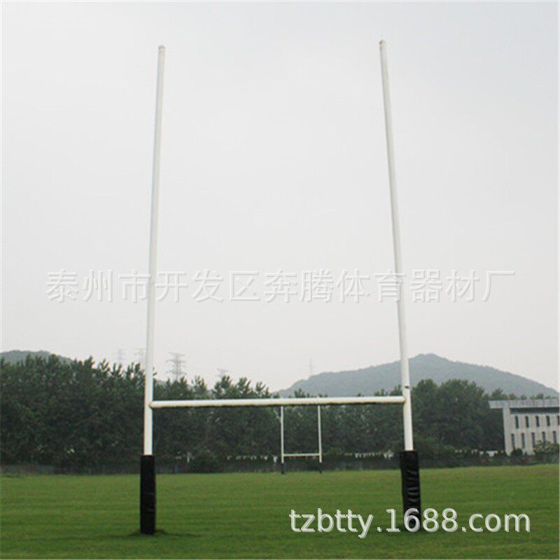 新品橄榄球门铝合金钢管框架地埋移动式厂家销售大型比赛龙门架