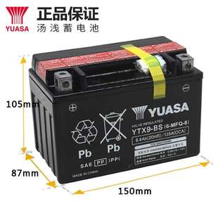 适用铃木骊驰GW250F/S DL250 GSX250 GSX250R电瓶YTX9-BS电池