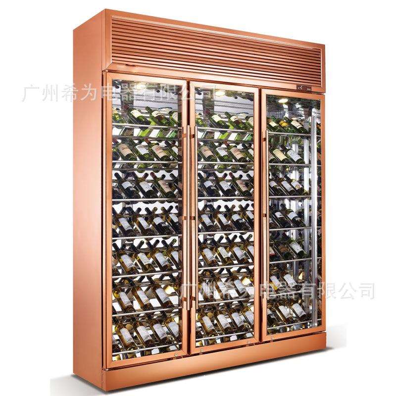 欧式红酒柜商用酒吧西餐厅单门双门红酒展示柜