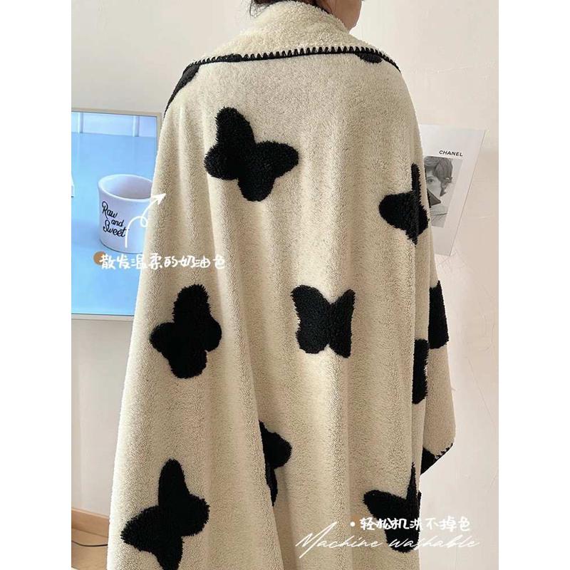 加厚珊瑚学生毯子沙发办公室毯法式法兰绒小秋冬季复古盖午睡毛毯