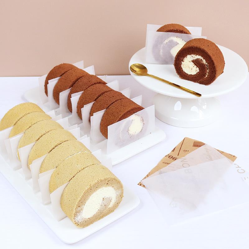 28x28cm长方形烤盘整卷蛋糕卷瑞士卷手提毛巾卷包装纸盒包邮10套
