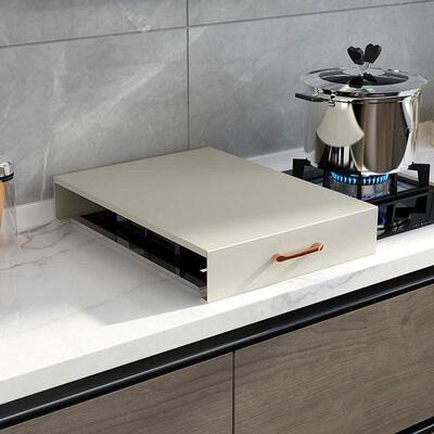 日本厨房燃气灶盖板罩置物架煤气灶遮挡板加高台面放锅备菜电磁炉