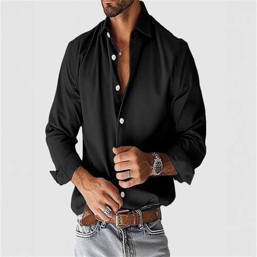 Men's shirt collar men's top